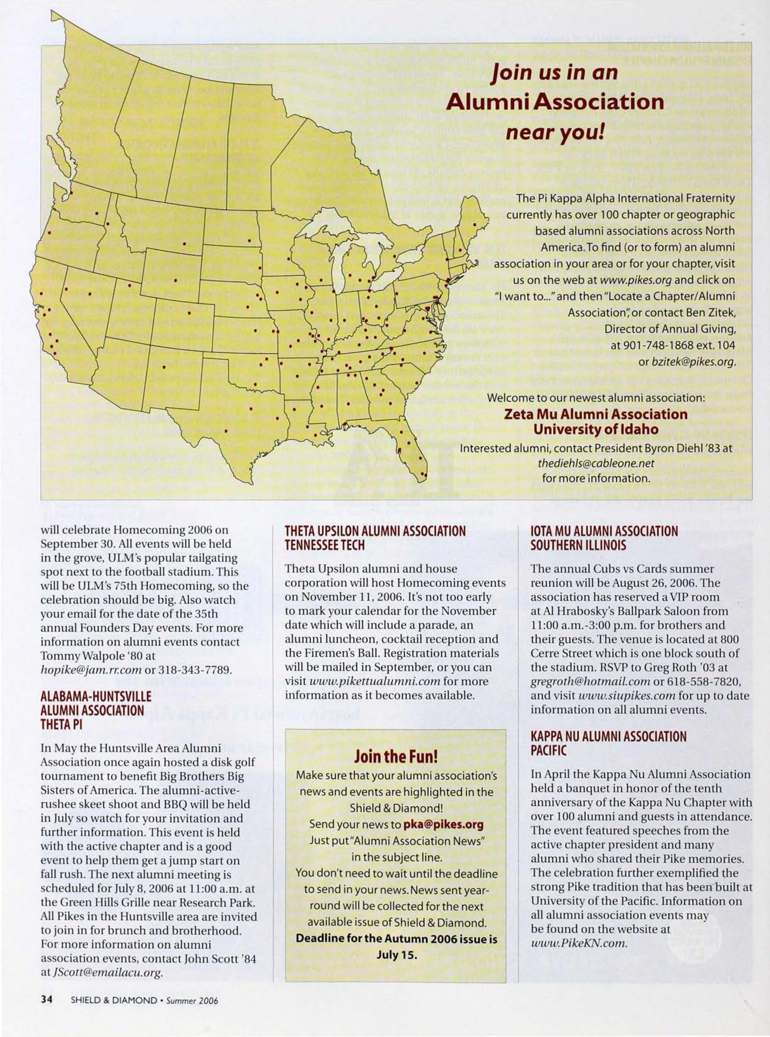 Join Us In An Alumni Association Near You!